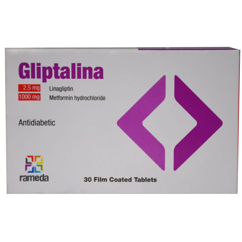 Gliptalina (2.5mg+1000mg) 30 Film Coated Tablets image number 0