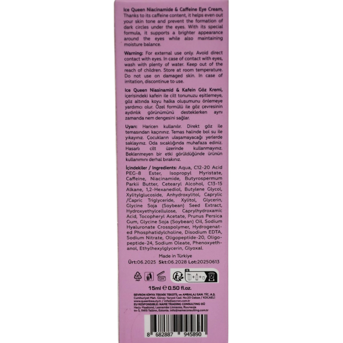 Queen Niacinamide and Caffeine Eye Cream 15ml image number 1