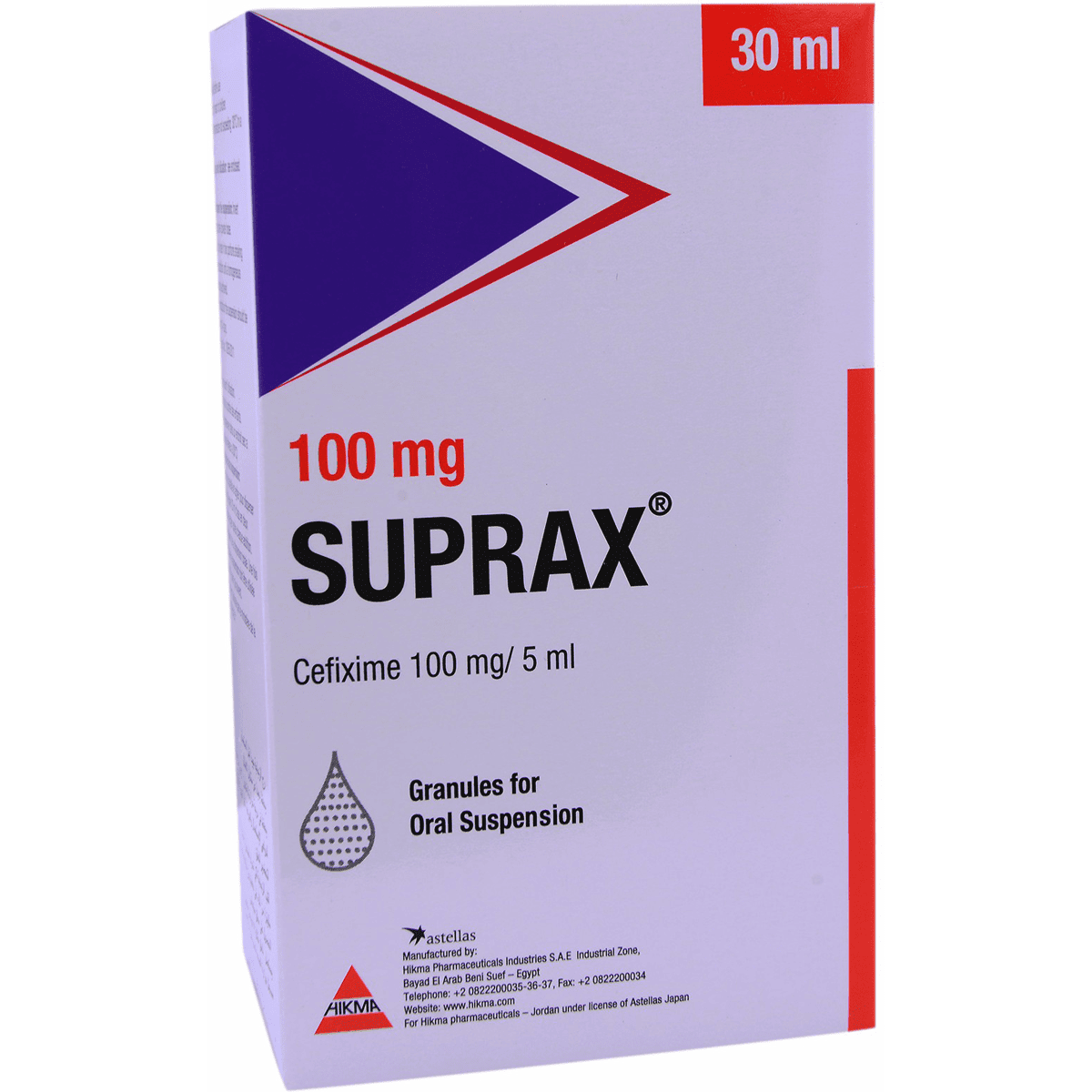 Suprax 100mg/5ml 30ml Suspension image number 0