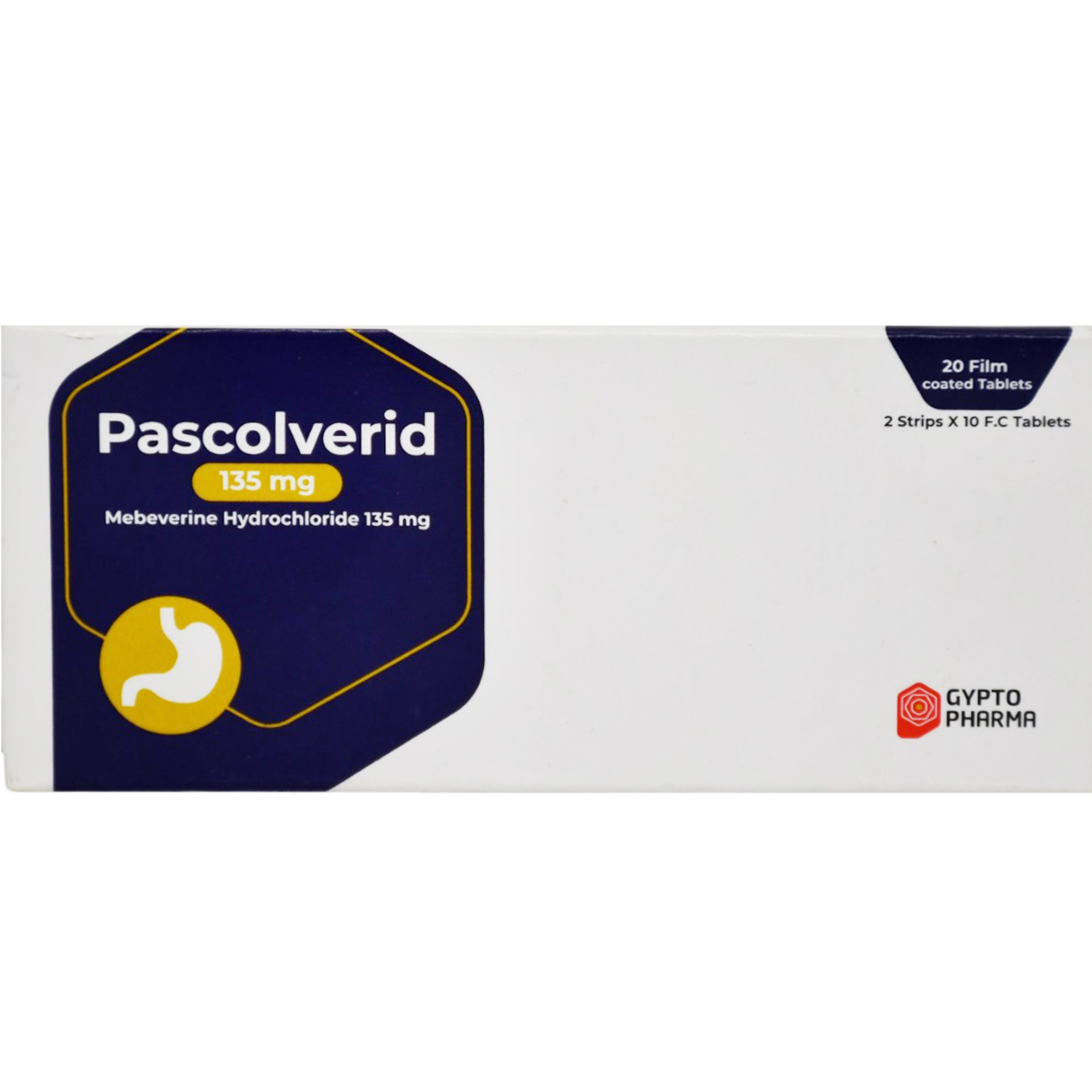 Pascolverid 135mg 20 Film Coated Tablets image number 0