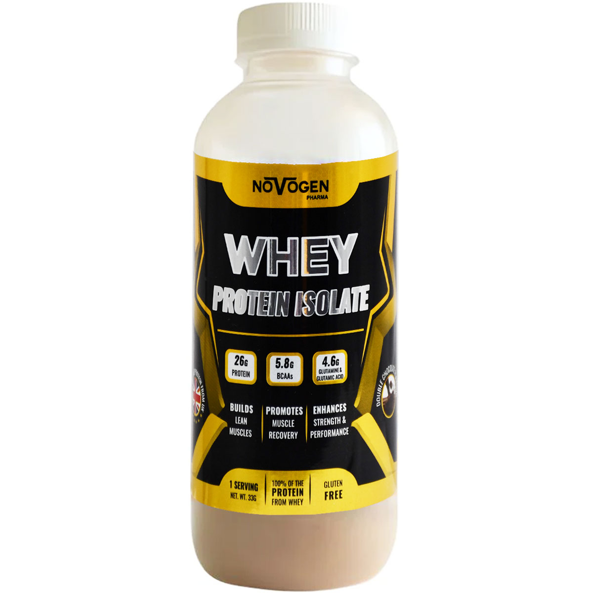 Novogen Whey Protein Isolate Double Chocolate 33gm image number 0