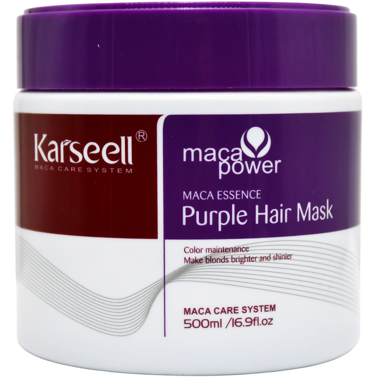 Karseell Maca Power Purple Hair Mask for Blonde Hair 500ml image number 0