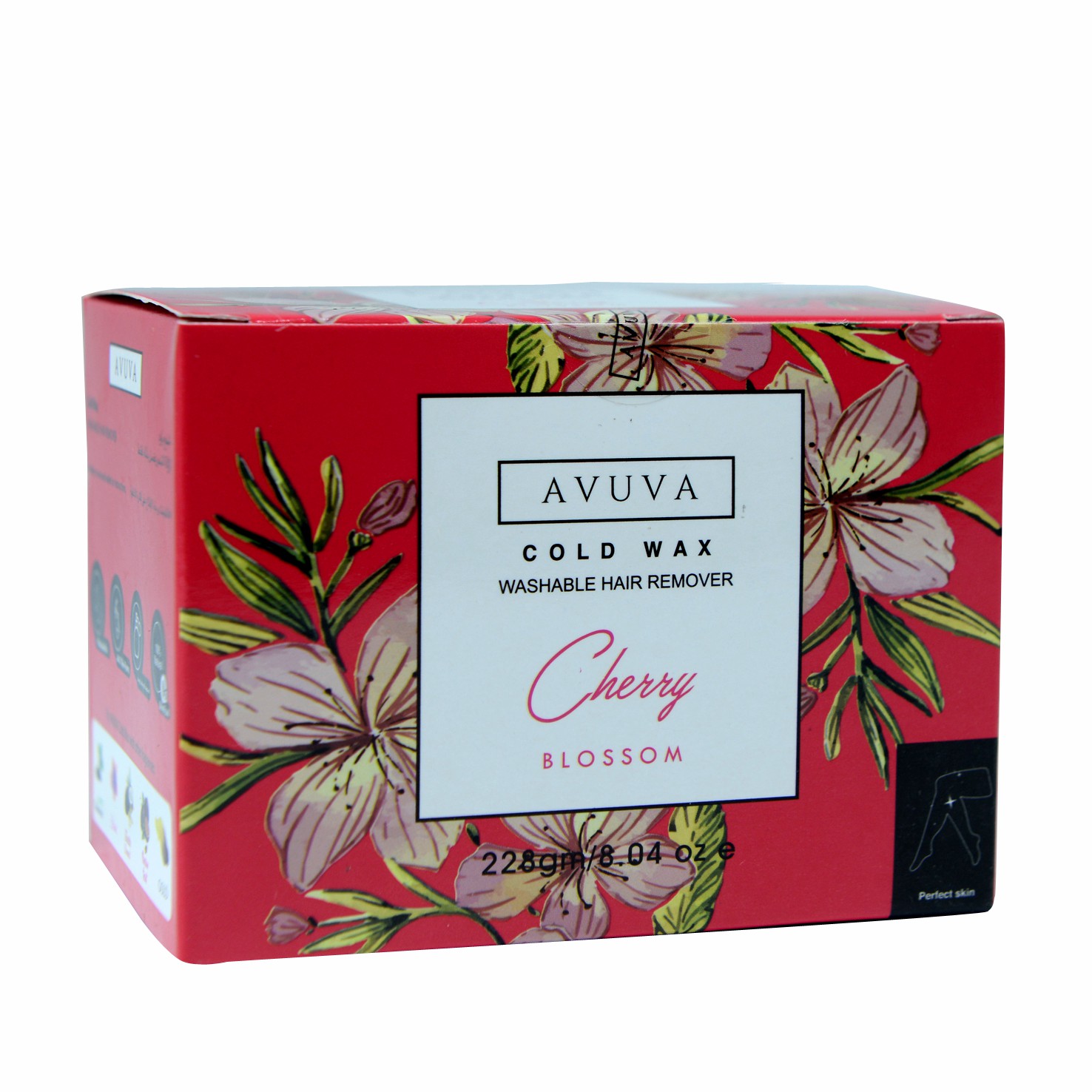 Avuva Cherry Blossom Hair Remover Cold Wax228gm image number 0
