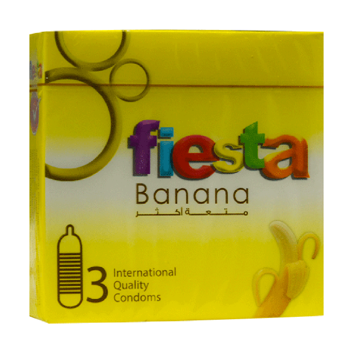 Fiesta Banana Flavor Condoms 3pcs image number 0