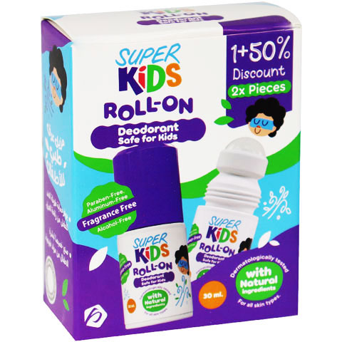 Super Kids Fragrance Free Deodorant Roll On 2X30ml 1+50% (Offer Pack) image number 0