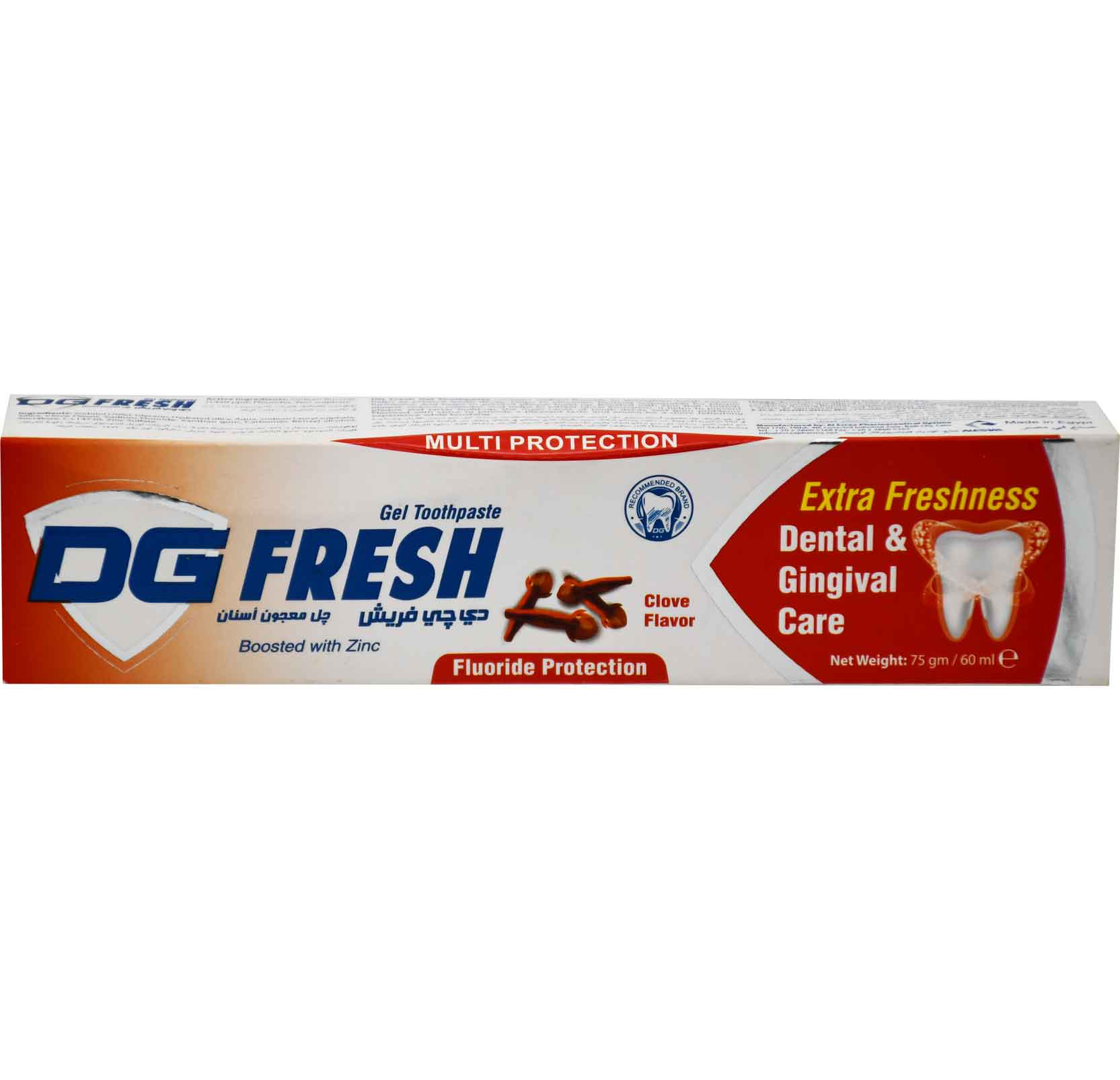 DG Fresh Clove Flavor Toothpaste Gel 60ml image number 0