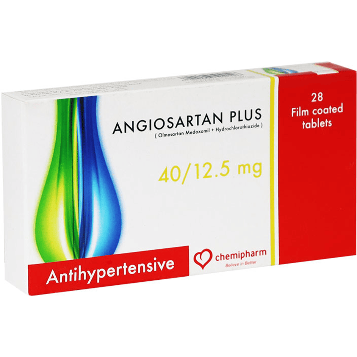 Angiosartan Plus 40/12.5mg 28 Tablets image number 0