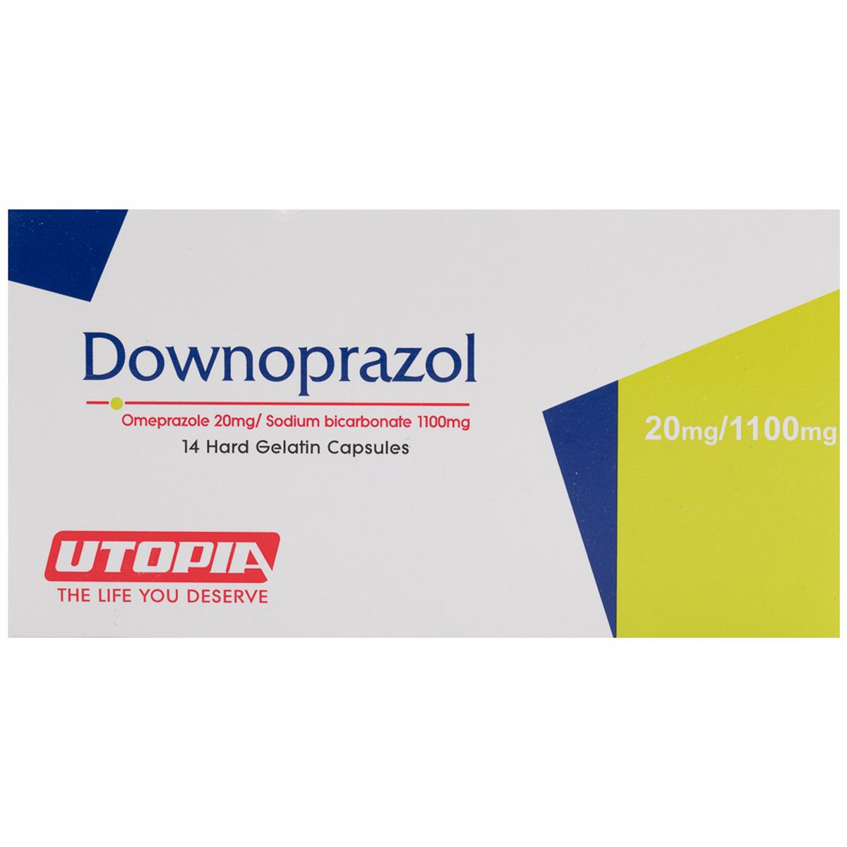 Downoprazol 20mg/1100mg 14 Hard Gel Capsules image number 0
