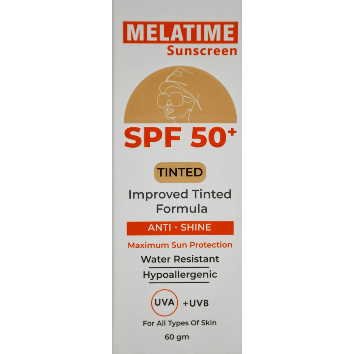 Melatime Sunscreen SPF (50+) Tinted Cream Gel 60gm image number 0