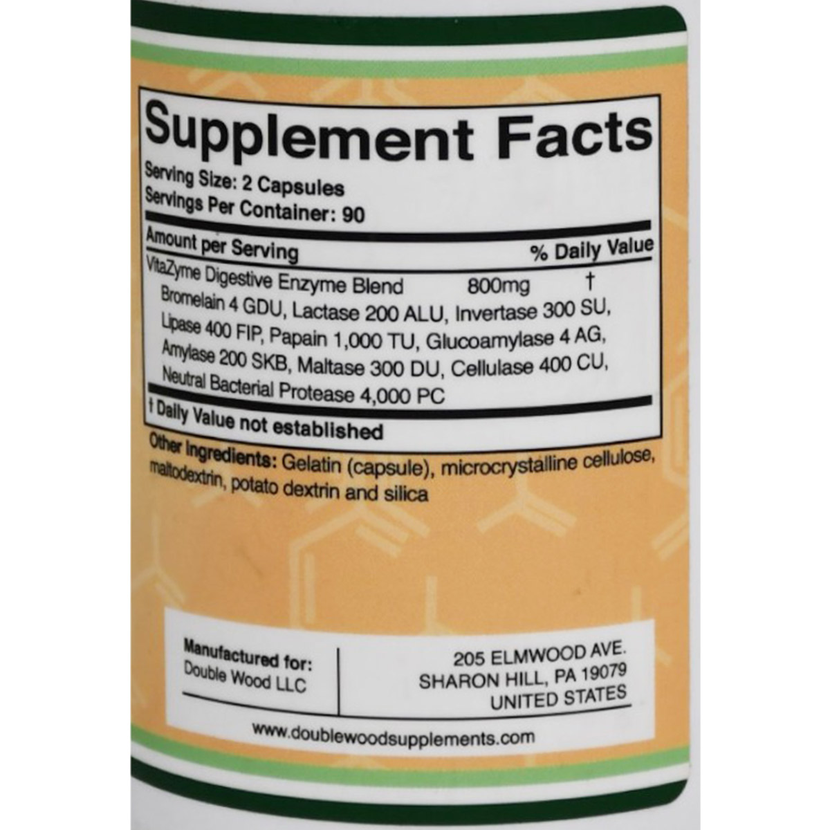 Double Wood Essential Digestive Enzymes 800mg 180 Capsules image number 2