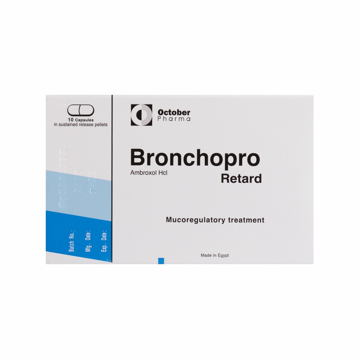 Bronchopro Retard 75mg 10 Capsules image number 0