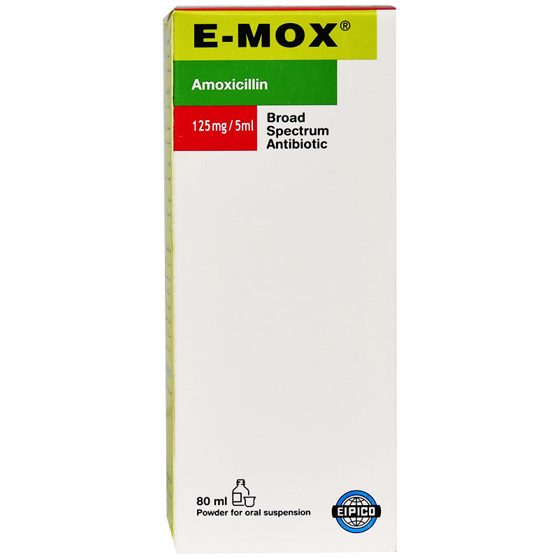 E Mox 125mg/5ml (80ml) Suspension image number 0