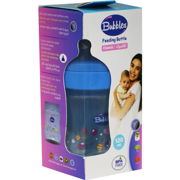 Bubbles Classic Bottle Blue (0 Month) 120ml image number 0