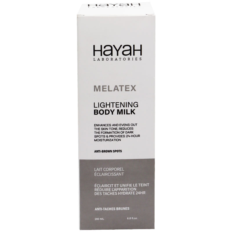 Melatex Lightening Moisturizing Body Milk 200ml image number 0