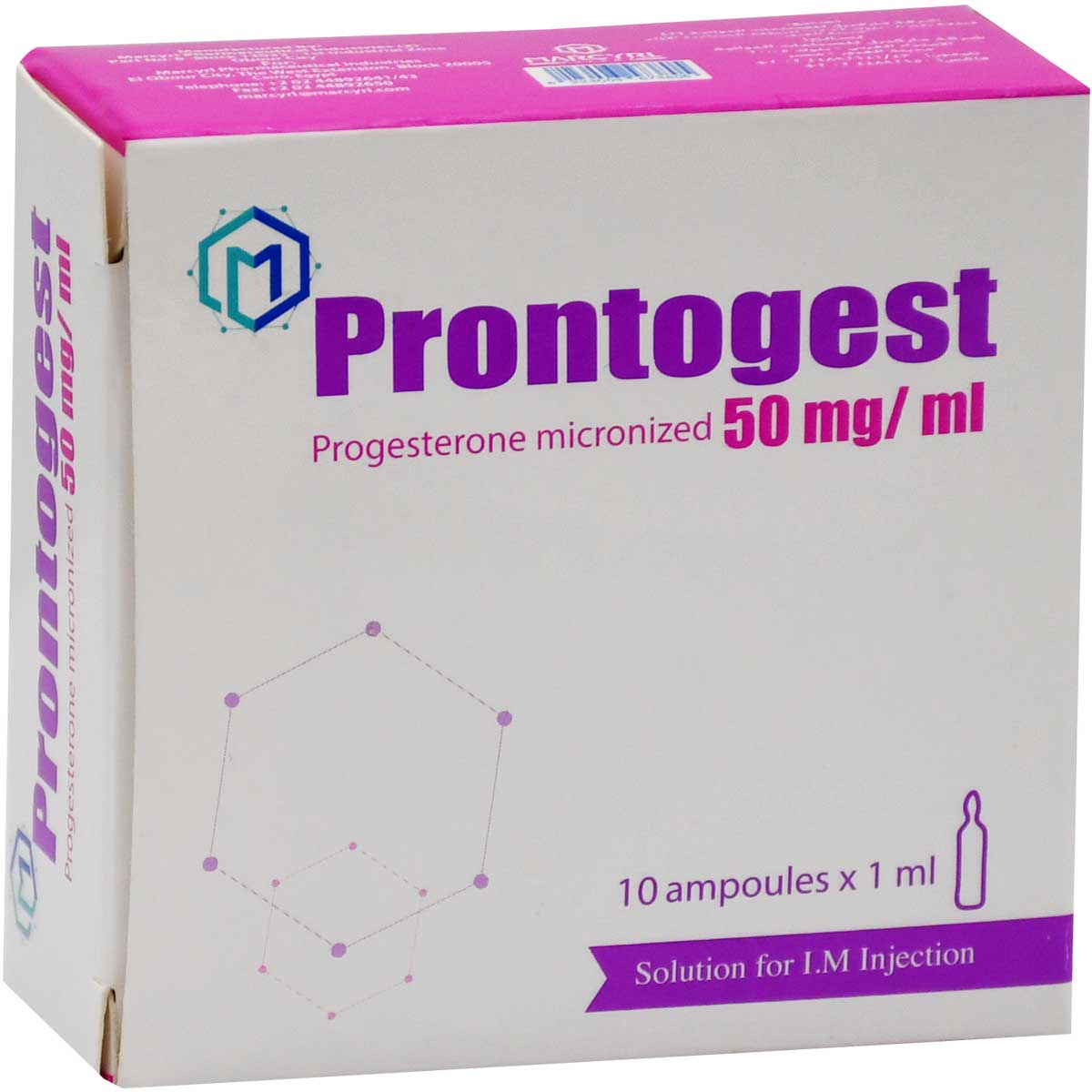 Prontogest 50mg/ml 10 Ampoules image number 0