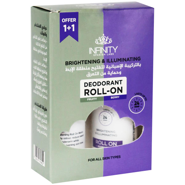 Infinity Deodorant Roll On (Fruity and Berry) 2 x 80 ml (Offer Pack) image number 0
