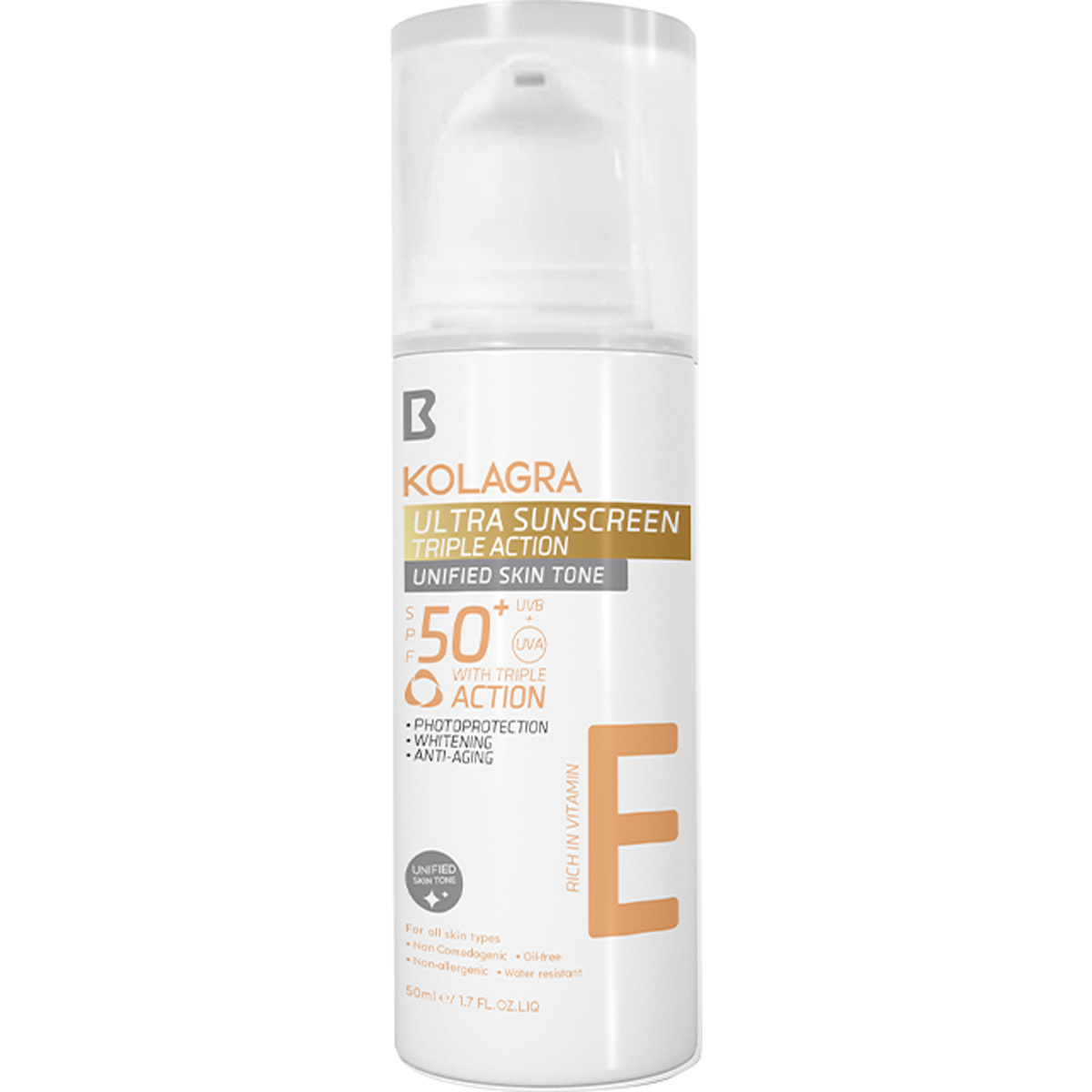 Kolagra E Sun Screen Triple Action Spf(50+) 50ml image number 0