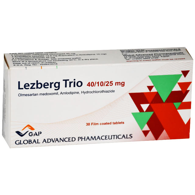 Lezberg Trio 40/10/25mg 30 Film Coated Tablets image number 0
