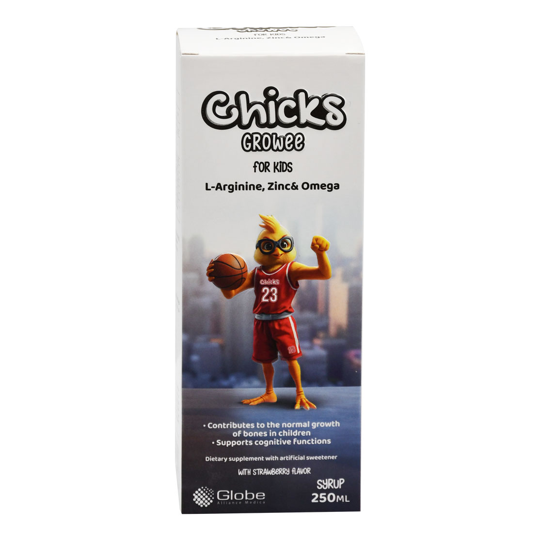 Chicks Growee for Kids Strawberry Flavor Syrup 250ml image number 0