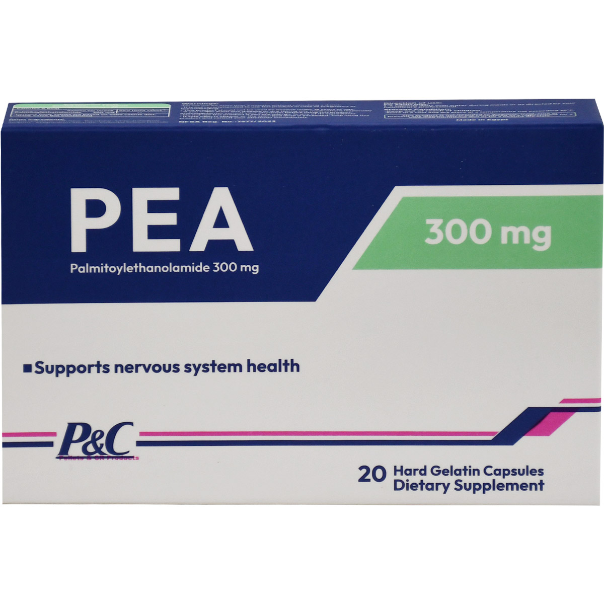 PEA 300 mg 20 Hard Gelatin Capsules image number 0