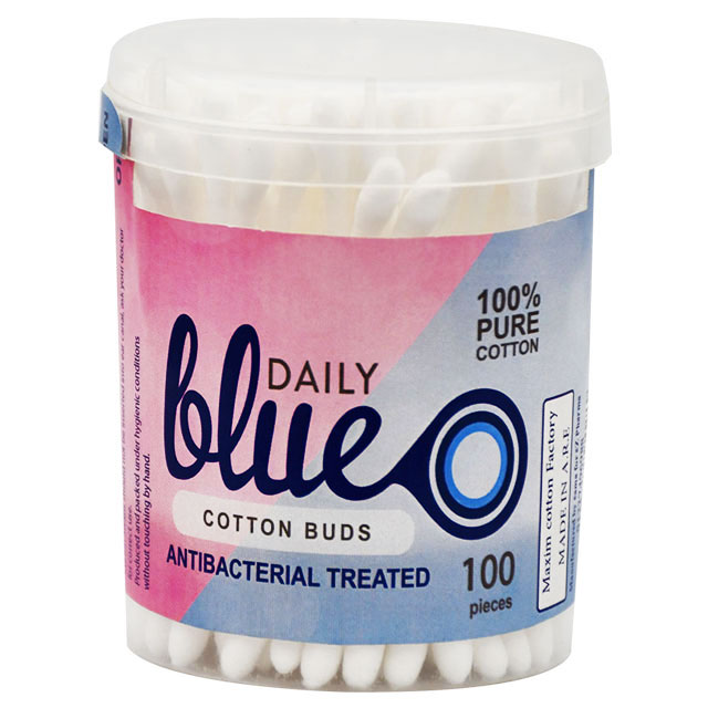 Daily Blue Cotton Buds 100pcs image number 0