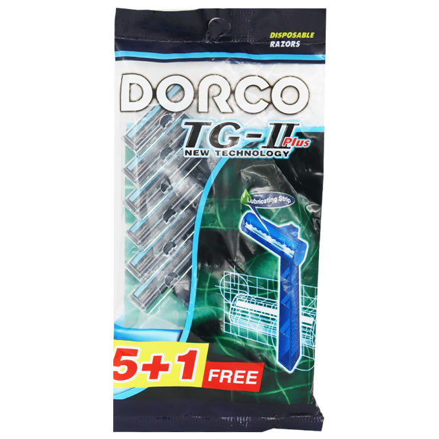 Dorco Tg-II Plus Disposable Razor 5+1 Pieces (Offer Pack) image number 0