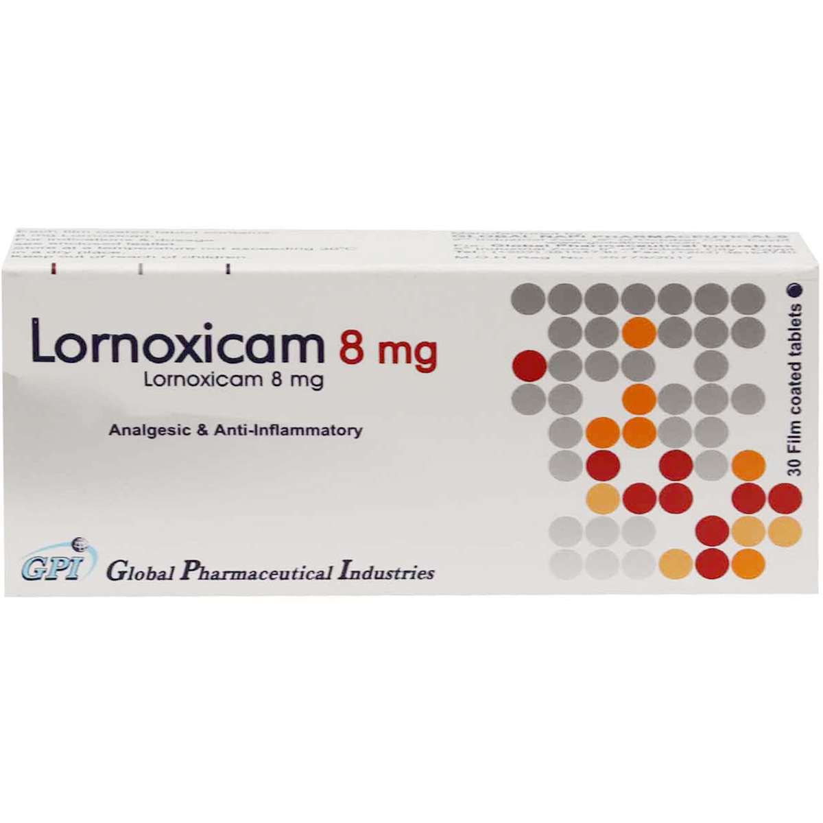 Lornoxicam 8 mg 30 Film Coated Tablets image number 0