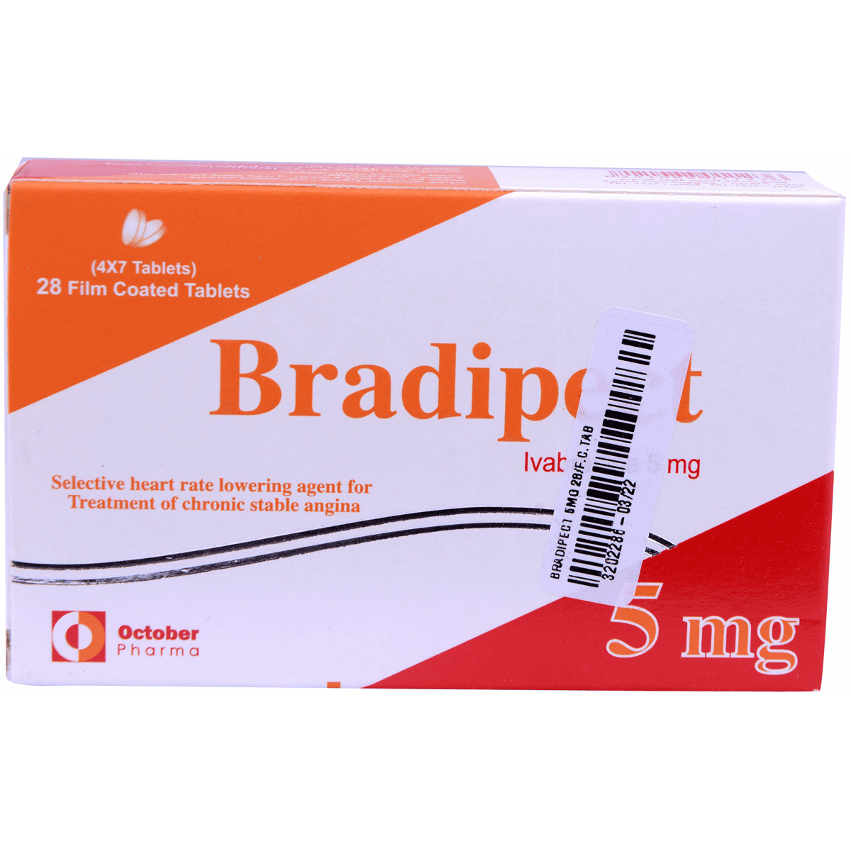 Bradipect 5mg 28 Film Coated Tablets image number 0