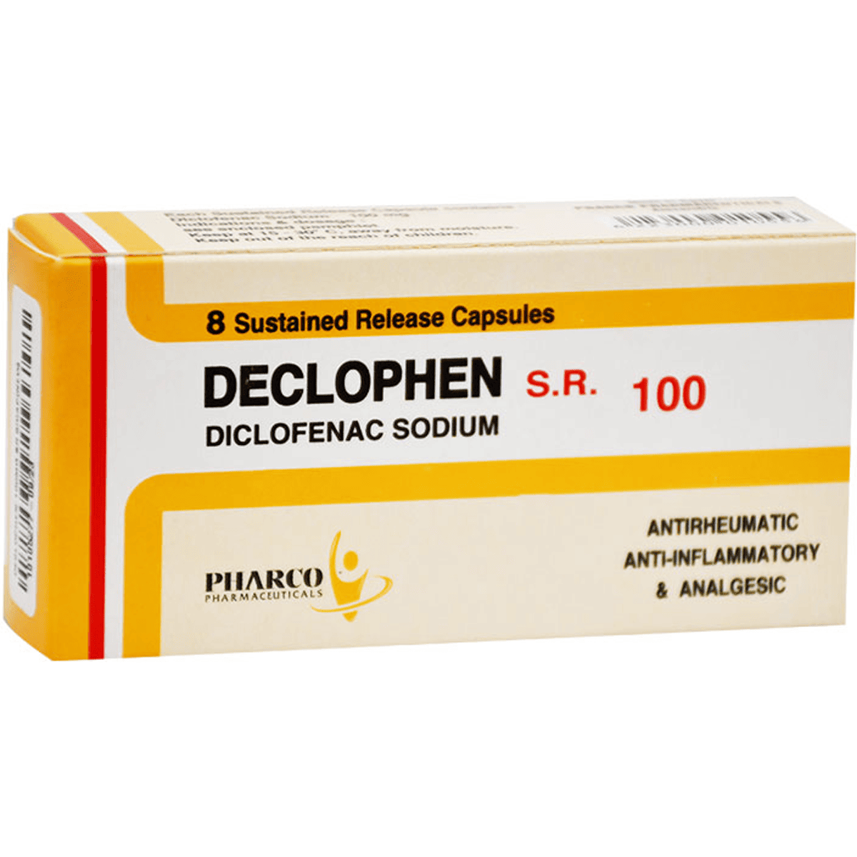 Declophen 100mg 8 Sustained Release Capsule image number 0