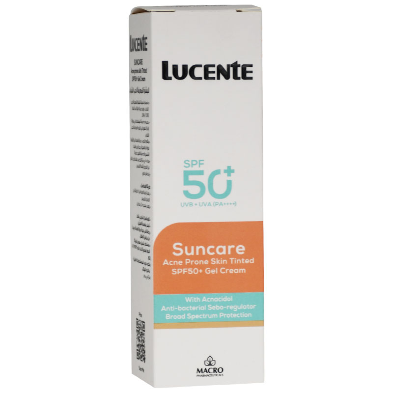 Lucente Suncare Spf(50+) Acne Tinted Gel Cream 50ml image number 0