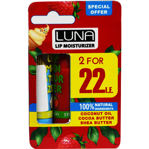 Luna Lip Moisturizer (Vanilla and Strawberry) 2X3.5gm (Offer Pack) image number 0