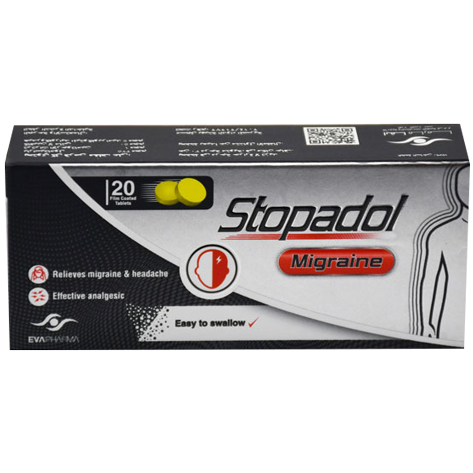 Stopadol Migraine 20 Film Coated Tablets image number 0