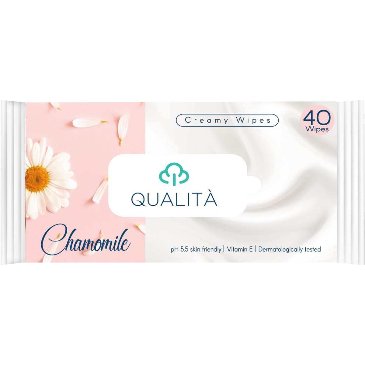 Qualita Creamy Wipes Chamomile 40 Wipes image number 0