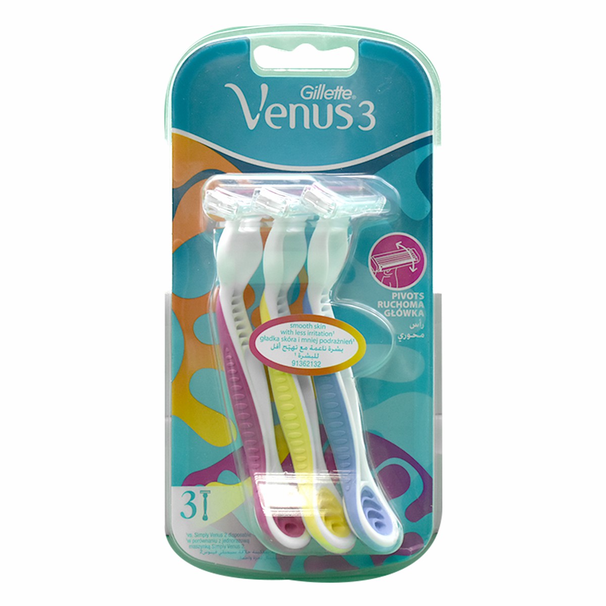 Gillette Simply Venus 3 Plus for Women 3 Razors image number 0