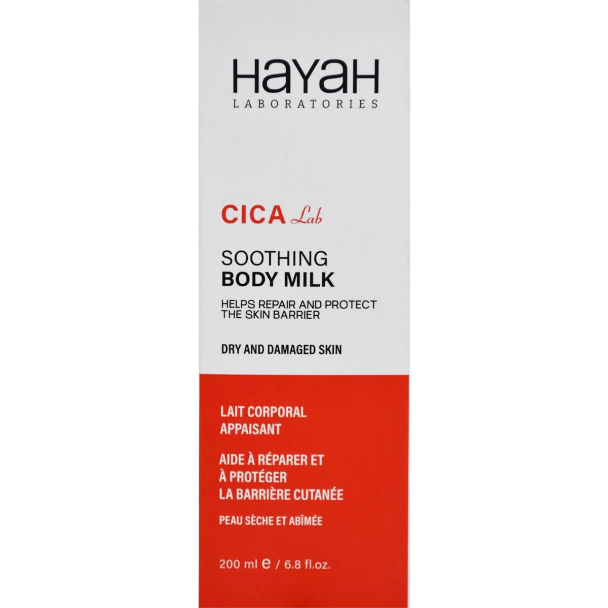 Hayah Cica Lab Soothing Body Milk For Dry and Damaged Skin 200ml image number 0