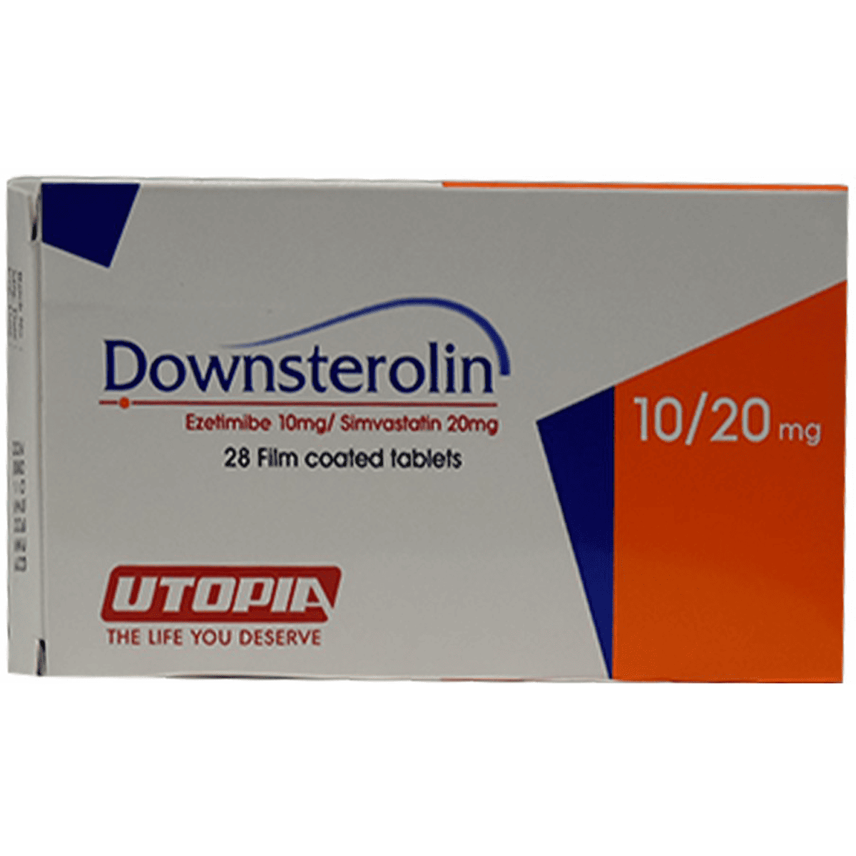 Downsterolin 10/20mg 28 Scored Film Coated Tablets image number 0
