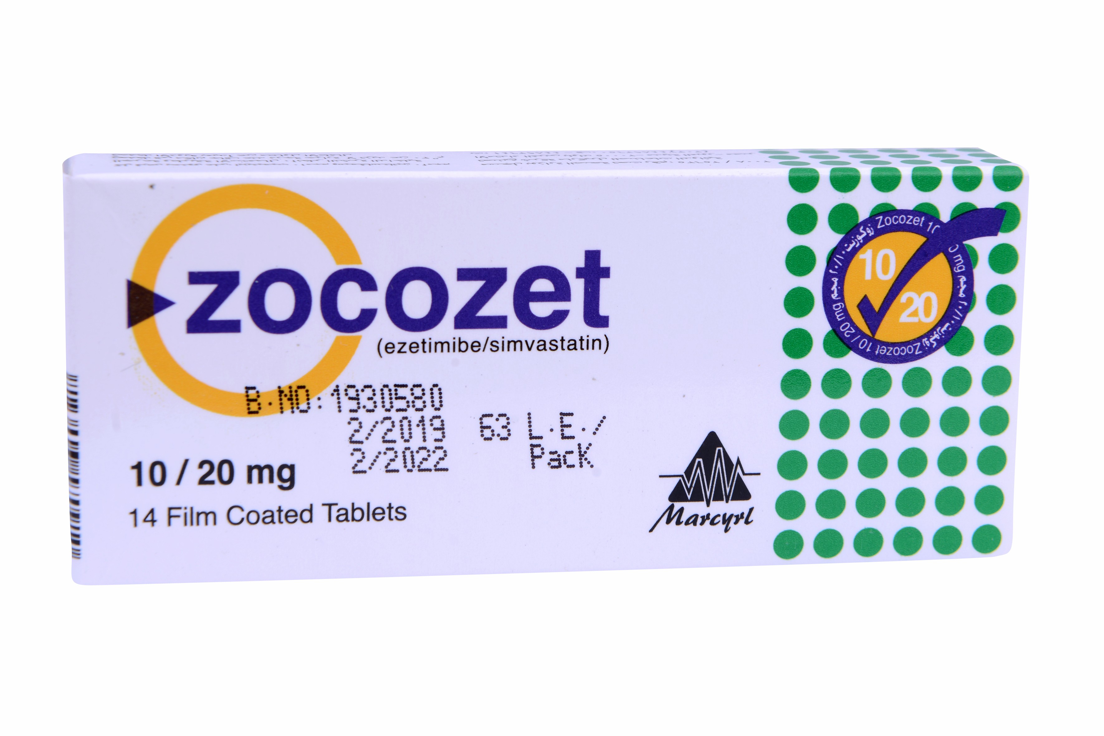 Zocozet 10mg/20mg 14 Tablets image number 0