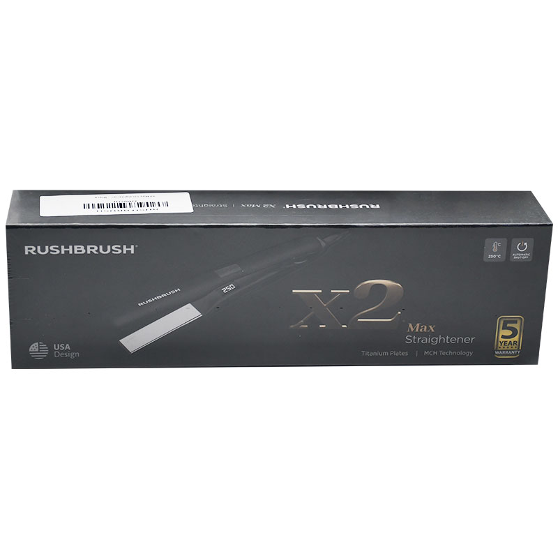 Rush Brush X2 Max Straightener Black/Rb-X2Max image number 0