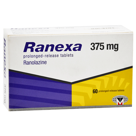 Ranexa 375mg 60 Prolonged Release Tablet image number 0