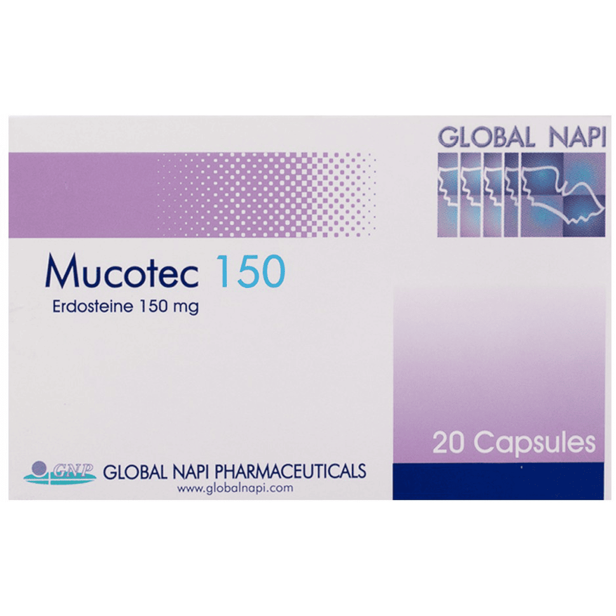 Mucotec 150mg 20 Capsules image number 0