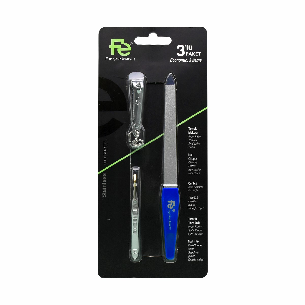 Fe Stainless Set 3 pcs for Nail Ref/023 image number 0