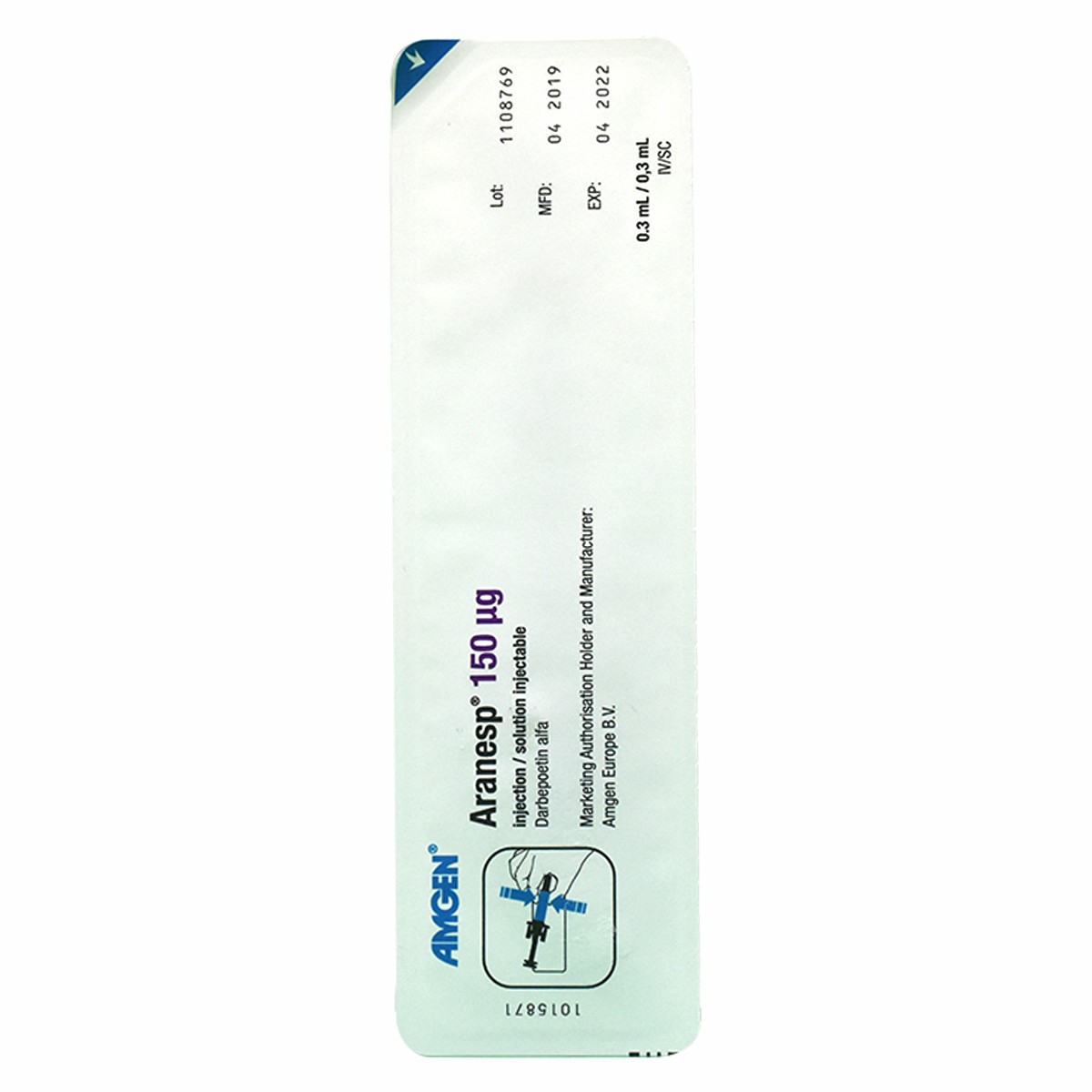 Aranesp 150mcg 1 Prefilled Syringe (Refrigerated) image number 0