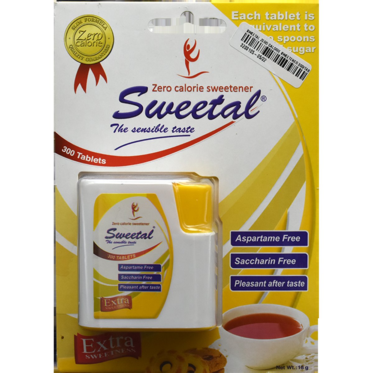 Sweetal Zero Calorie Sweetener 300 Tablets image number 0