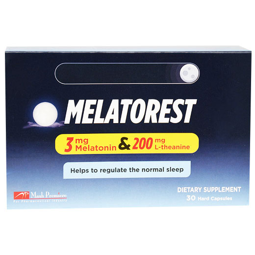 Melatorest (3mg +200mg) 30 Hard Gelatin Capsules image number 0