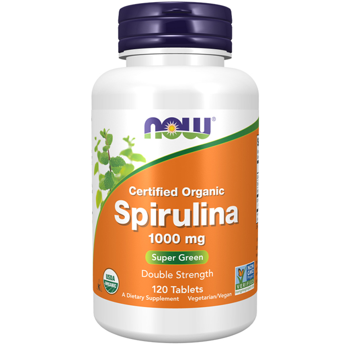 Now Spirulina 1000mg Double Strength 120 Tablets image number 0