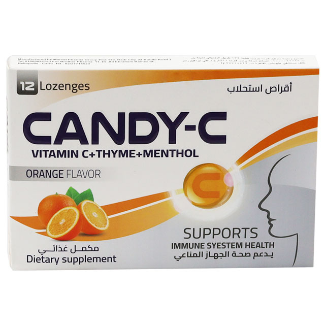 Candy C Orange Flavor 12 Lozenges image number 0