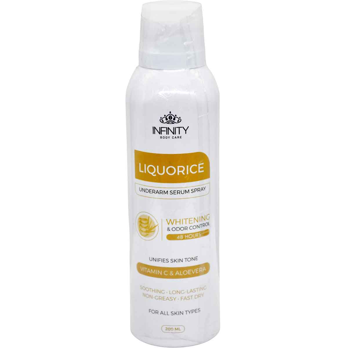 Infinity Licorice Whitening Serum Deodorant Spray 200ml image number 0