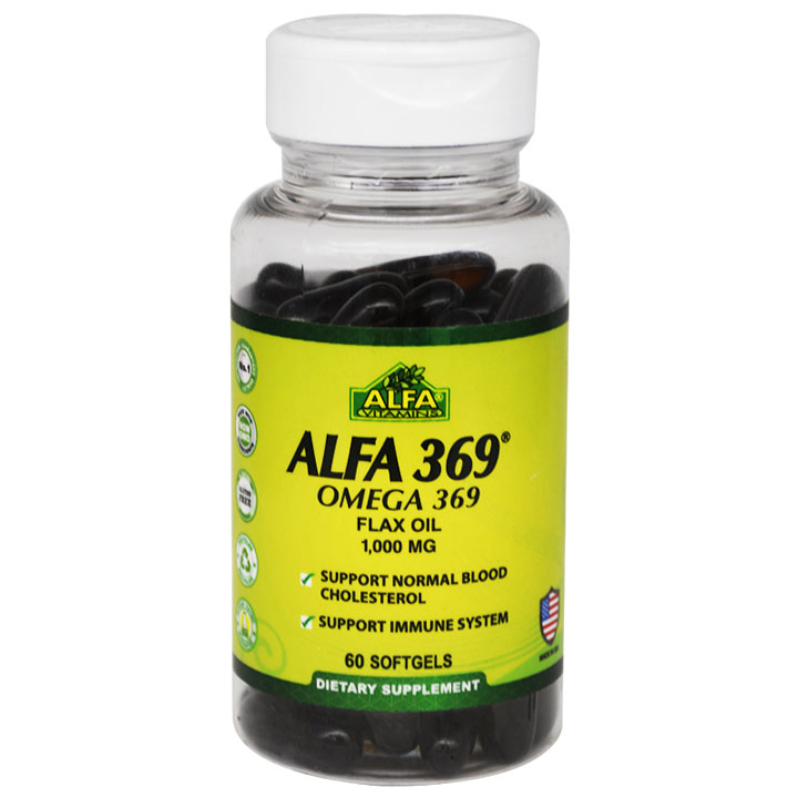 Alfa 369 (Omega+Flax Oil) 1000mg 60 Soft Gel Capsule image number 0