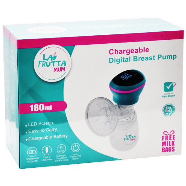 La Frutta Digital Breast Pump 180ml + Milk Bags/25205 (Offer Pack) image number 0