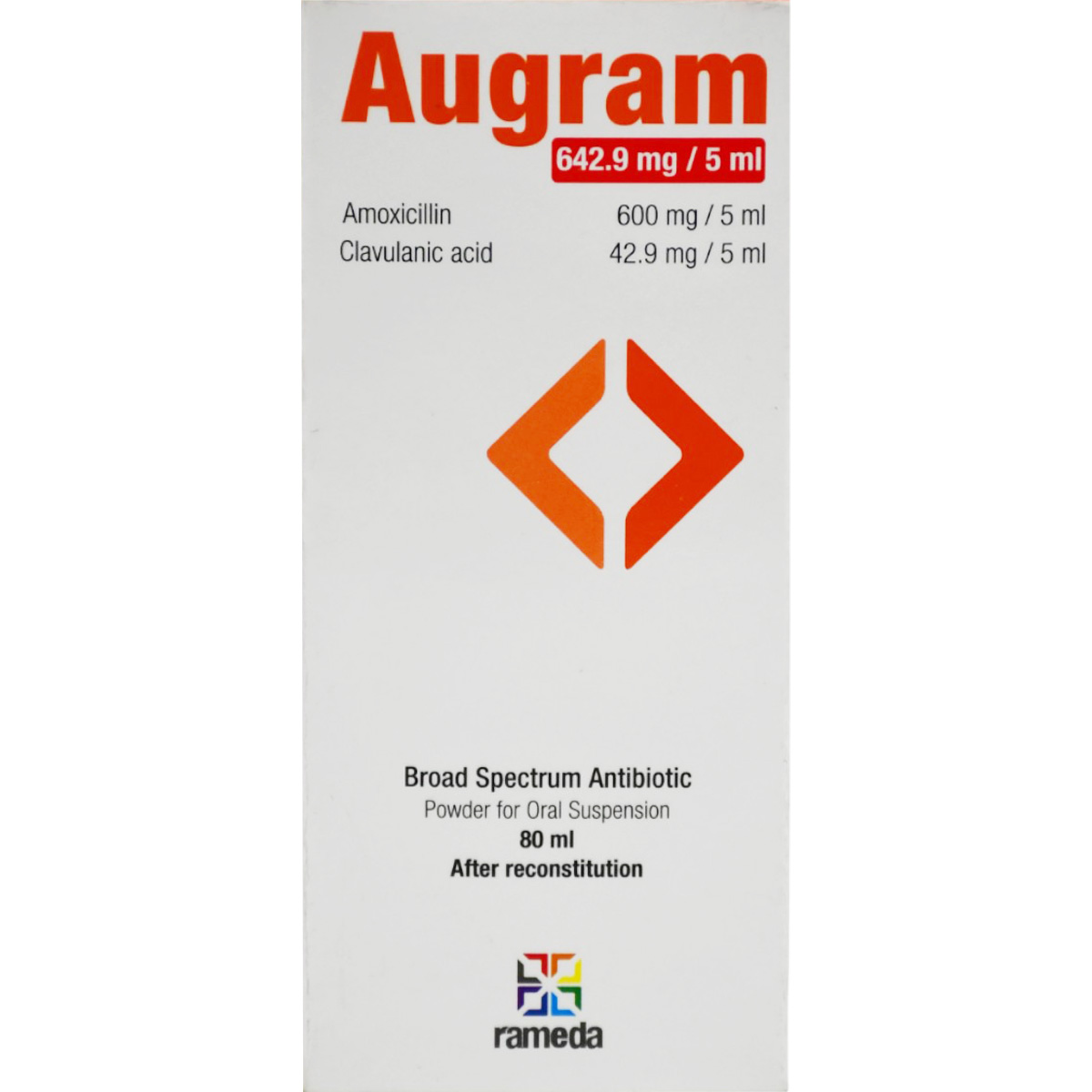 Augram 642.9mg/5ml Suspension 80ml image number 0